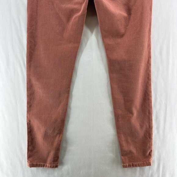 Banana Republic Jeans Womens 27 Premium Denim Mid Rise Skinny Stretch Rust Red - Picture 6 of 10